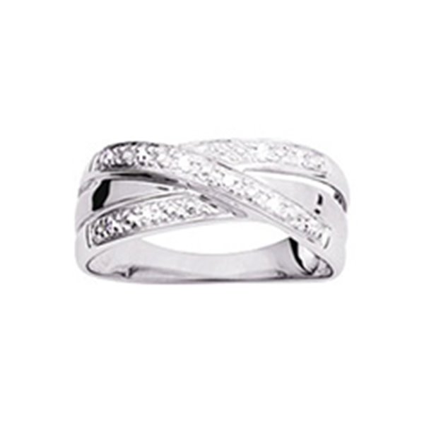 Bague diamant 0.05ct Or Blanc 750