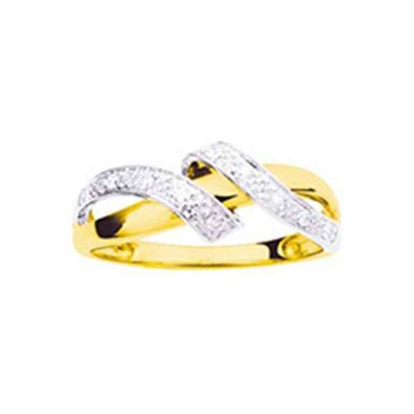 Bague oxyde(s) de zirconium Or Jaune 750 rhodiée