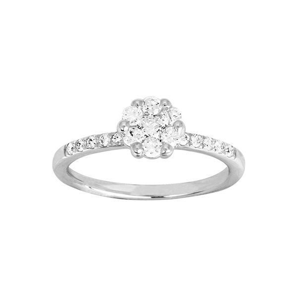 Bague diamant 0.50ct Or Blanc 750