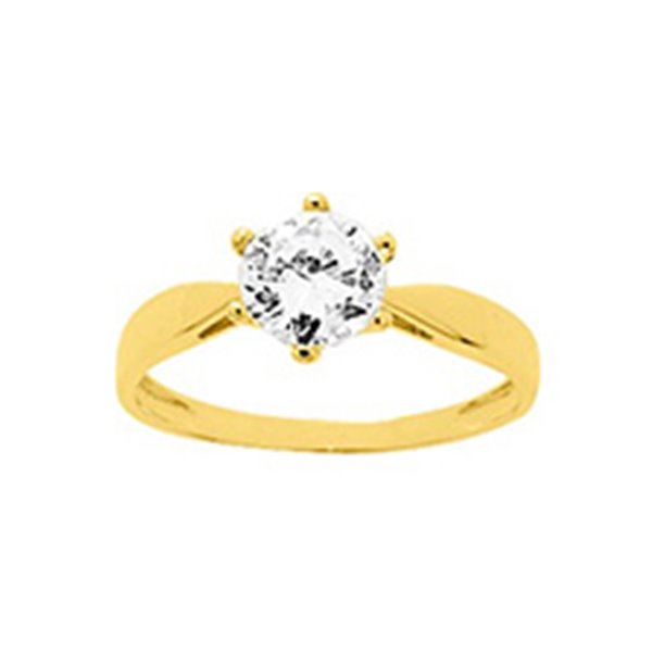 Bague oxyde(s) de zirconium Or 750