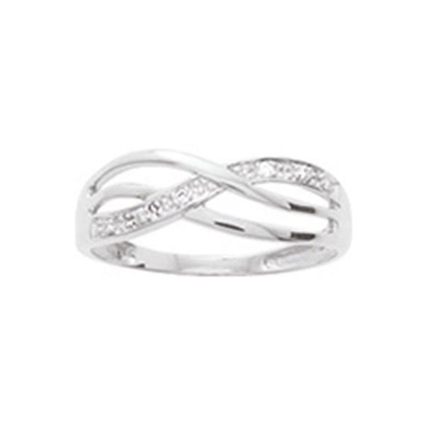 Bague diamant 0.03ct Or Blanc 750