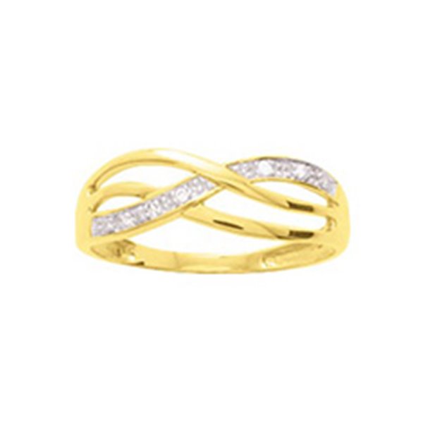 Bague diamant 0.03ct Or Jaune 750