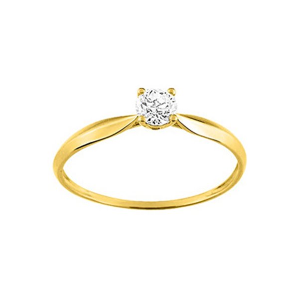 Bague oxyde(s) de zirconium Or Jaune 750