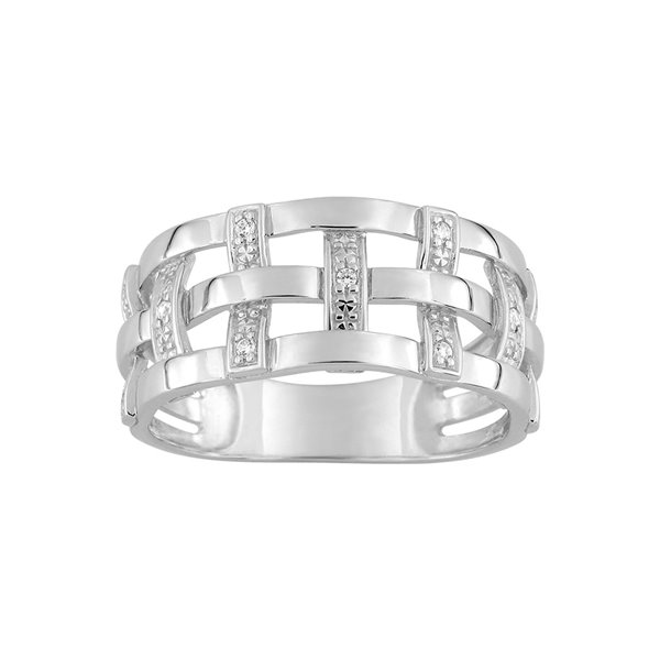 Bague diamant 0.06ct Or Blanc 750