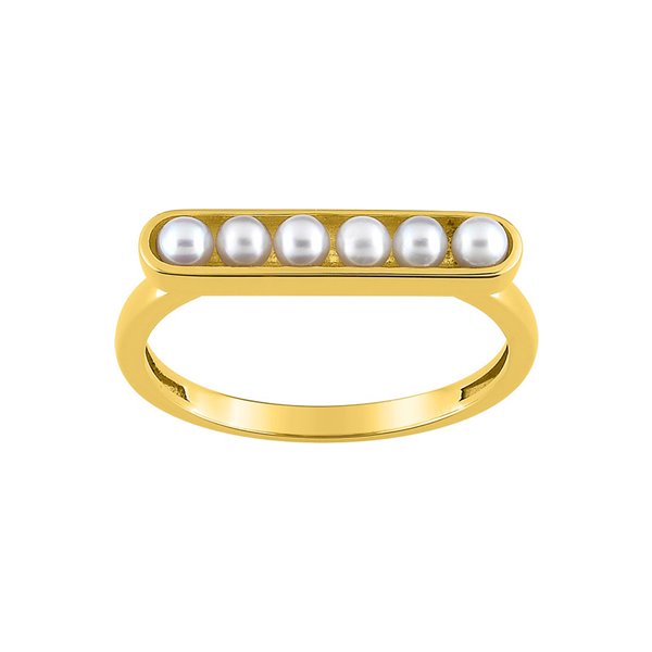 Bague perle de culture d'eau douce Or Jaune 750