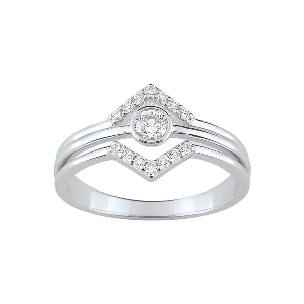 Bague diamant 0.26ct Or Blanc 750