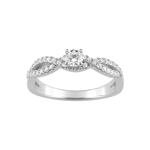 Bague diamant 0.40ct Or Blanc 750