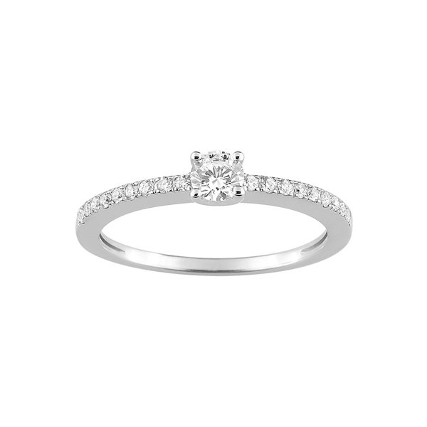 Bague diamant 0.31ct Or Blanc 750