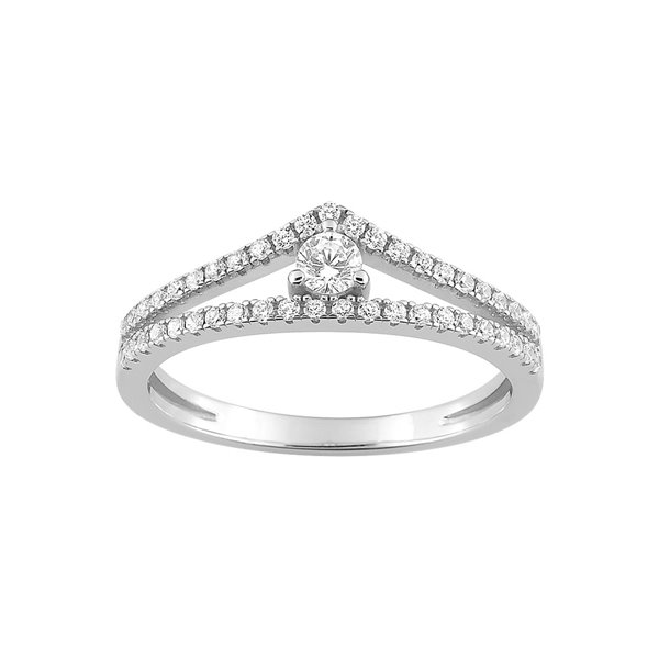 Bague diamant 0.33ct Or Blanc 750