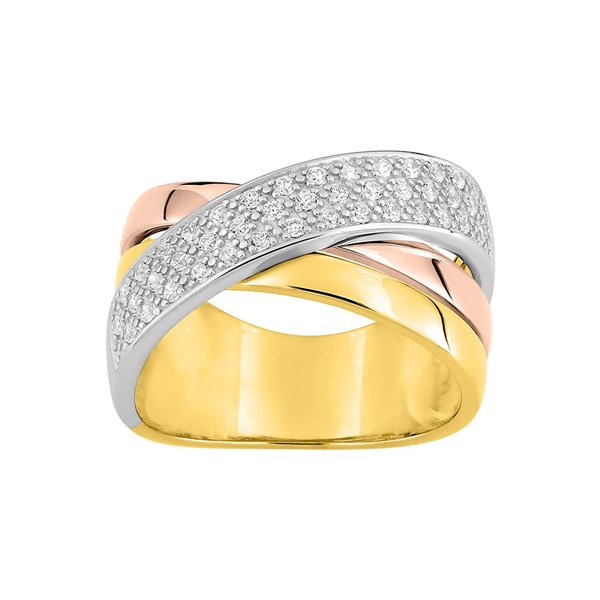 Bague diamant 0.34ct Or Jaune et blanc Or 750