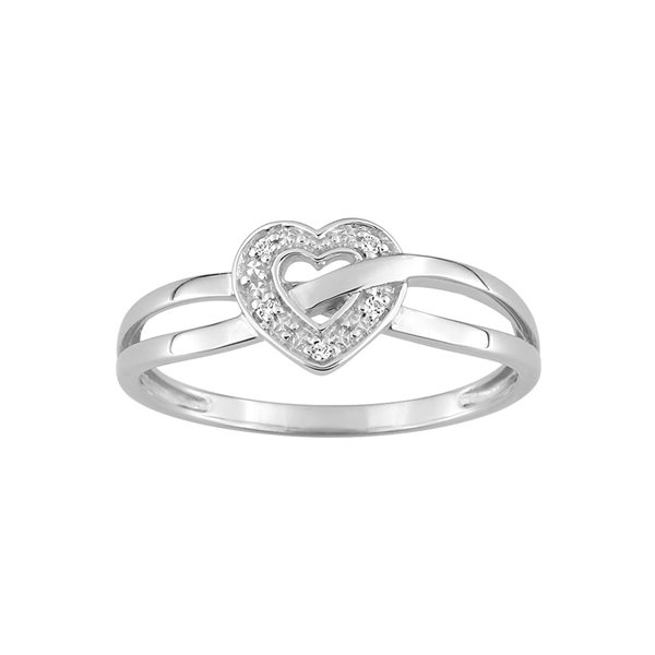 Bague diamant 0.02ct Or Blanc 750