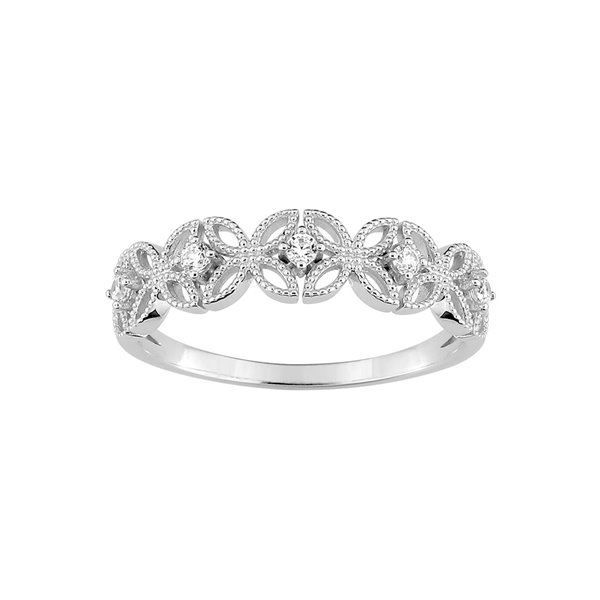 Bague diamant 0.11ct Or Blanc 750