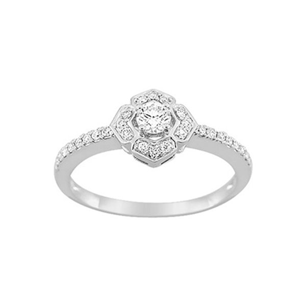 Bague diamant 0.15+0.160.31 Or Blanc 750