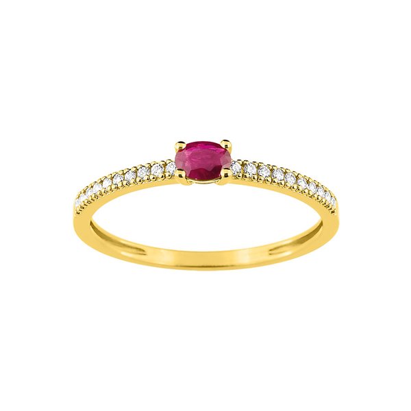 Bague rubis oxyde(s) de zirconium Or Jaune 750