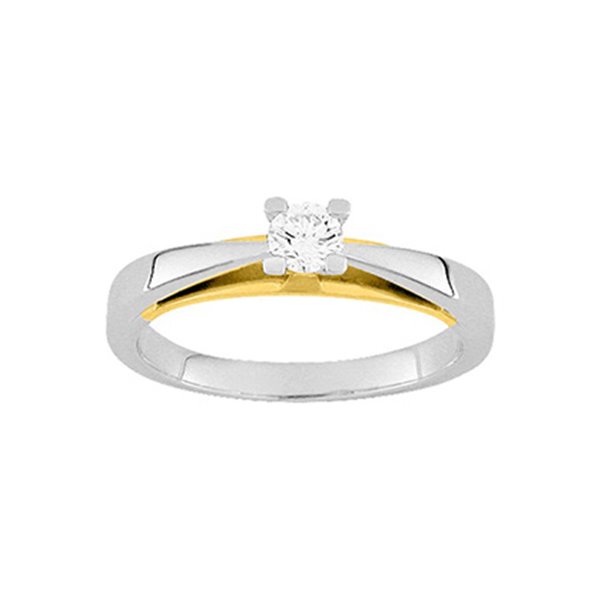 Bague diamant 0.20 Or Jaune et blanc Or 750