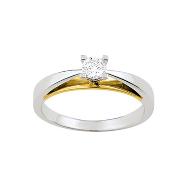 Bague diamant 0.25 Or Jaune et blanc Or 750