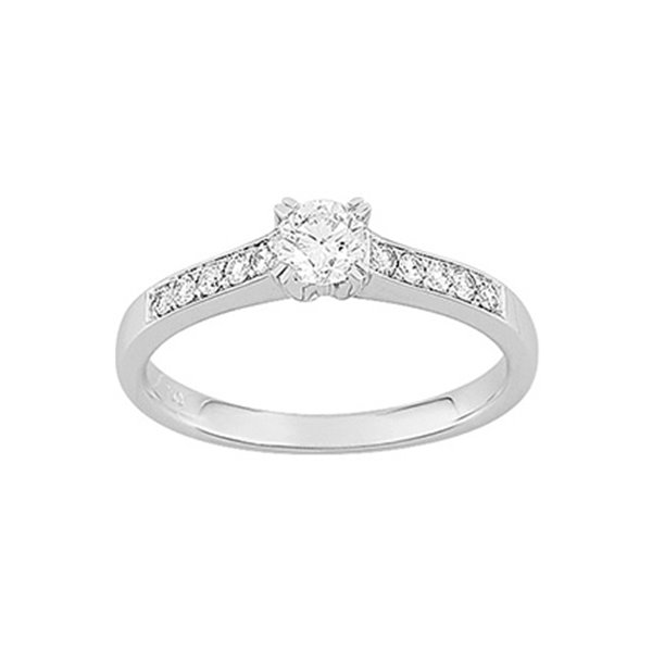 Bague diamant 0.30+0.130.43 Or Blanc 750