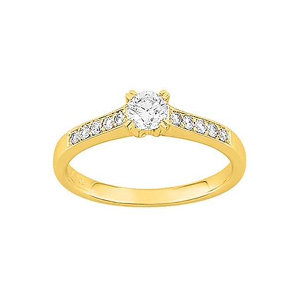 Bague diamant 0.30+0.110.41 Or Jaune 750