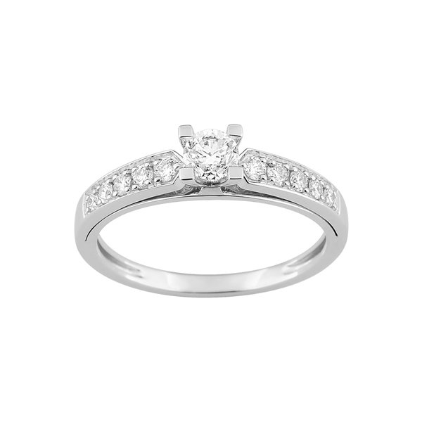Bague diamant 0.30+0.210.51 Or Blanc 750