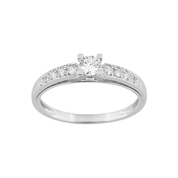 Bague diamant 0.20+0.140.34 Or Blanc 750