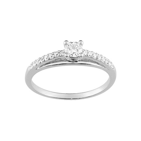 Bague diamant 0.19+0.110.3ct Or Blanc 750