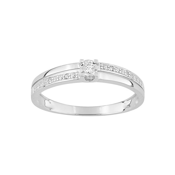 Bague diamant 0.03+0.010.04 Or Blanc 750