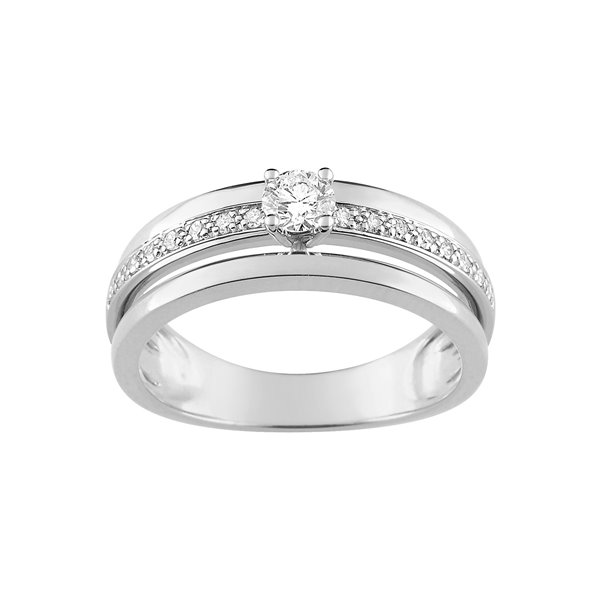 Bague diamant 0.20+0.090.29 Or Blanc 750