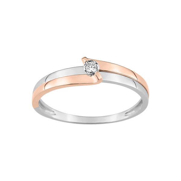 Bague diamant 0.03ct Or Blanc 750