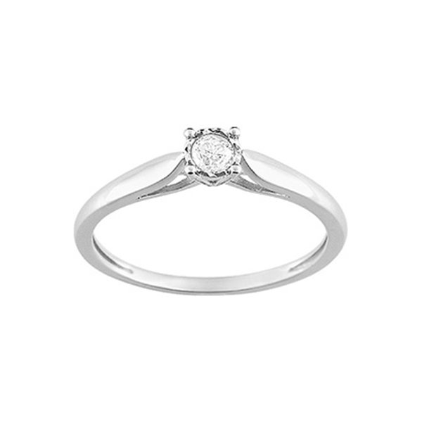 Bague diamant 0.10 Or Blanc 750