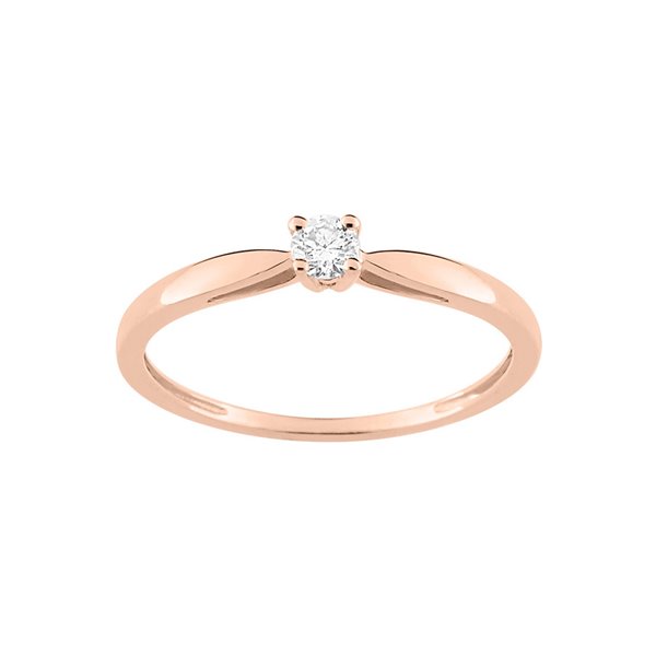 Bague diamant 0.10ct Or Rose 750