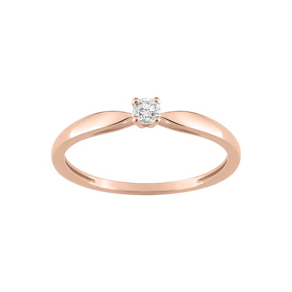 Bague diamant 0.08ct Or Rose 750