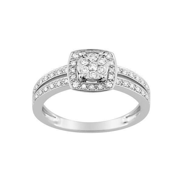 Bague diamant 0.27 Or Blanc 750