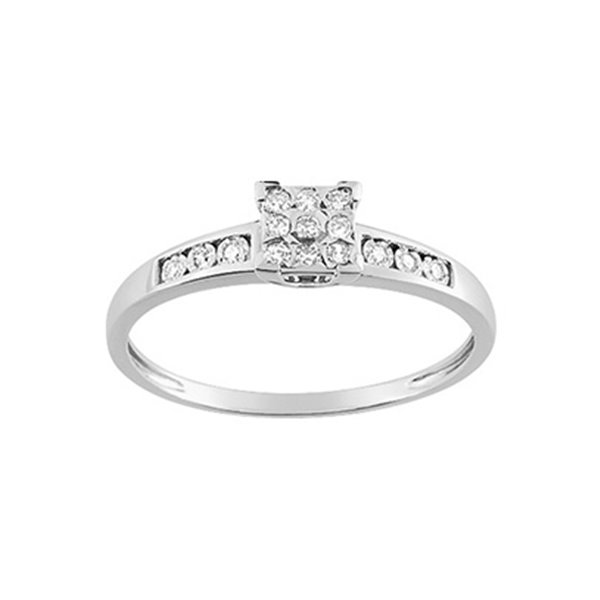 Bague diamant 0.087 Or Blanc 750