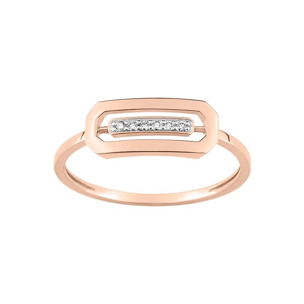 Bague diamant 0.03ct Or Rose 750