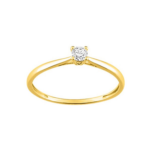 Bague oxyde(s) de zirconium Or Jaune 375