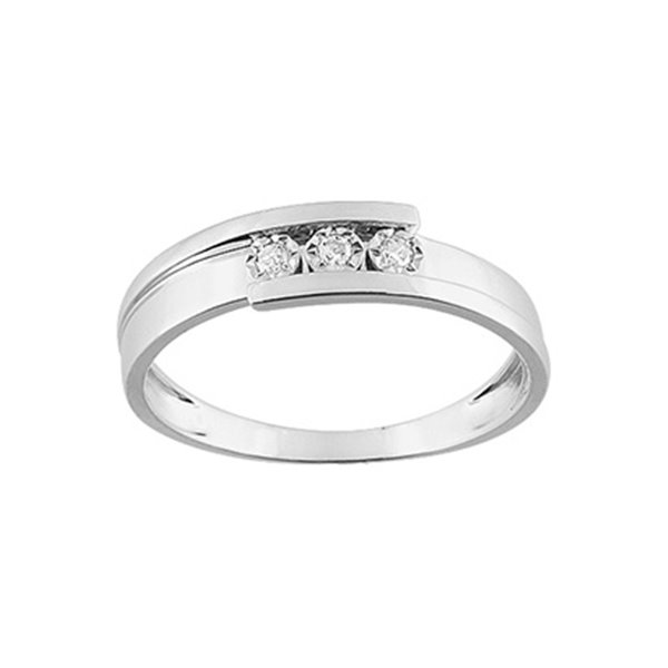 Bague diamant 0.045ct Or Blanc 375