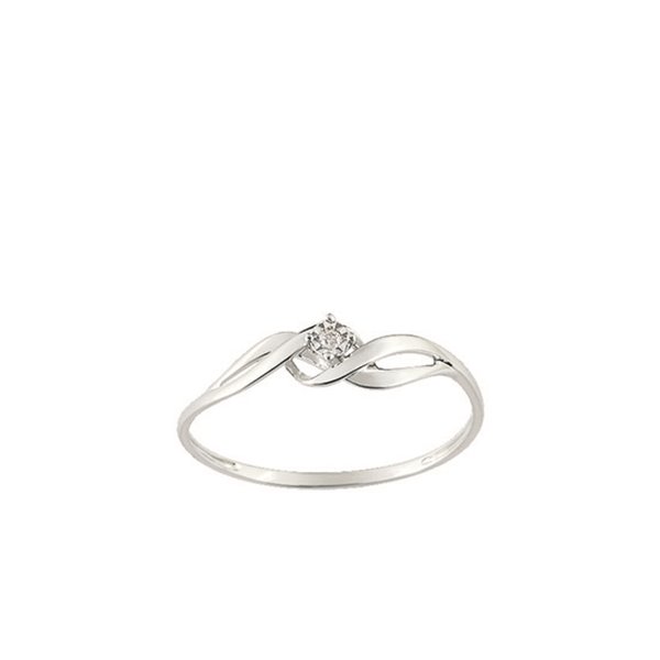 Bague diamant 0.01ct Or Blanc 375