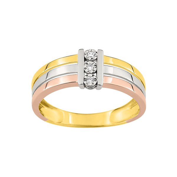 Bague diamant 0.03ct 3 Ors 375
