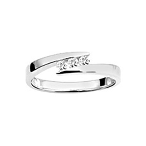Bague diamant 0.12ct Or Blanc 375