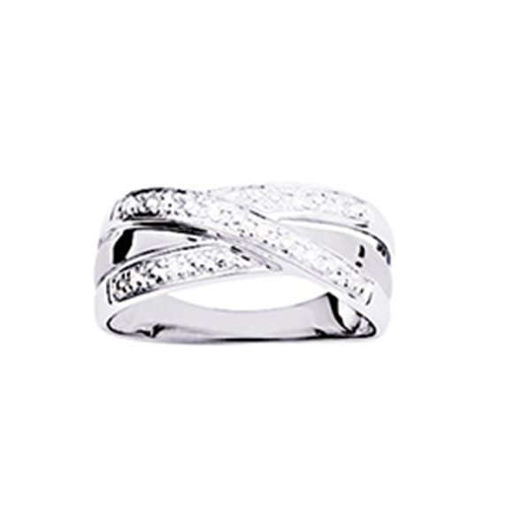 Bague diamant 0.05ct Or Blanc 375