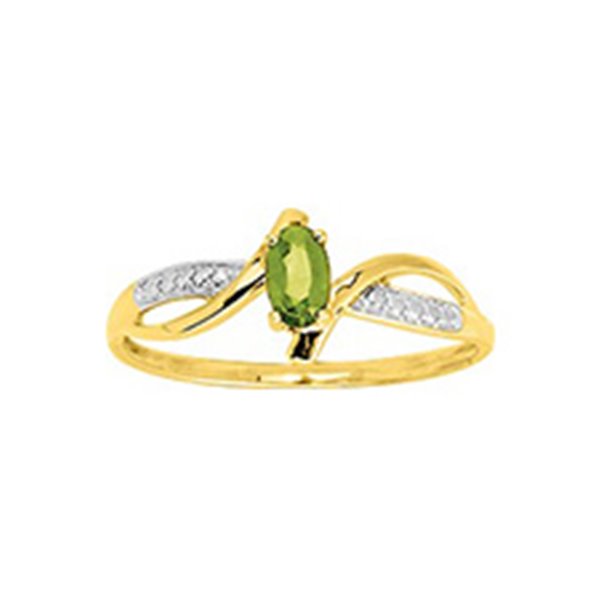 Bague émeraude Or Jaune 375 rhodiée