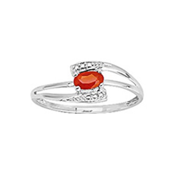 Bague rubis Or Blanc 375