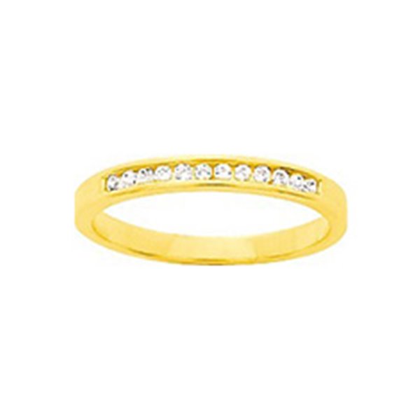 Bague oxyde(s) de zirconium Or Jaune 375