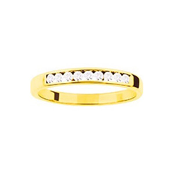 Bague oxyde(s) de zirconium Or Jaune 375