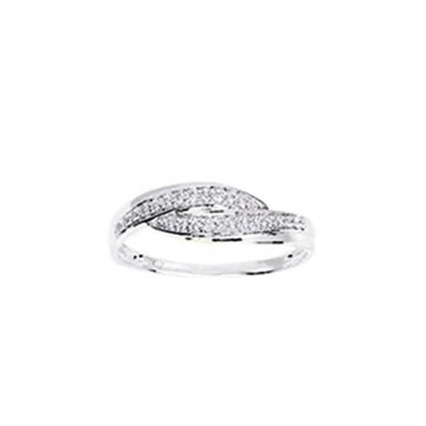 Bague oxyde(s) de zirconium Or Blanc 375