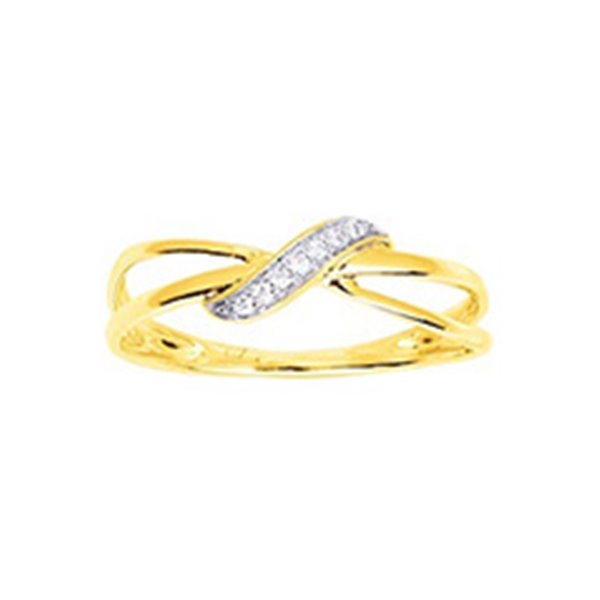 Bague oxyde(s) de zirconium Or Jaune 375 rhodiée