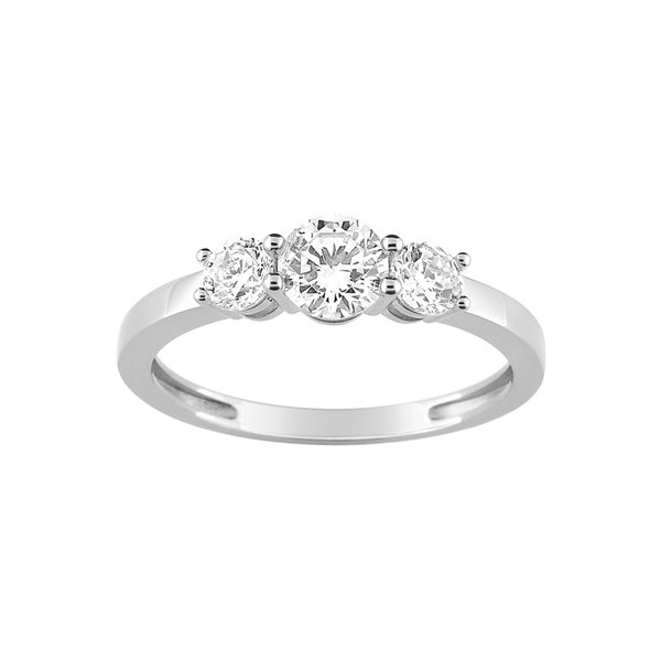 Bague oxyde(s) de zirconium Or Blanc 375