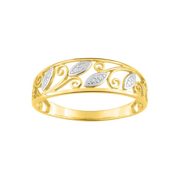 Bague Or Jaune 375 rhodiée