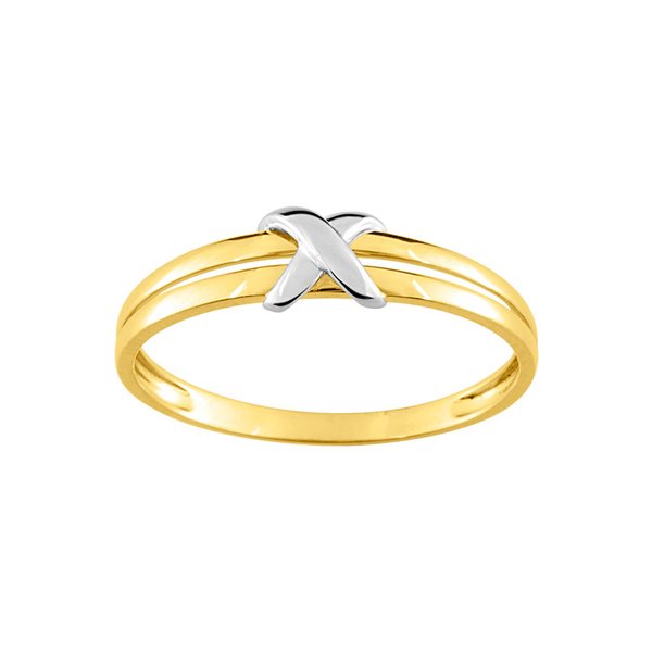 Bague Or Jaune 375 rhodiée