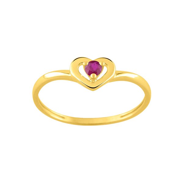 Bague rubis Or Jaune 375